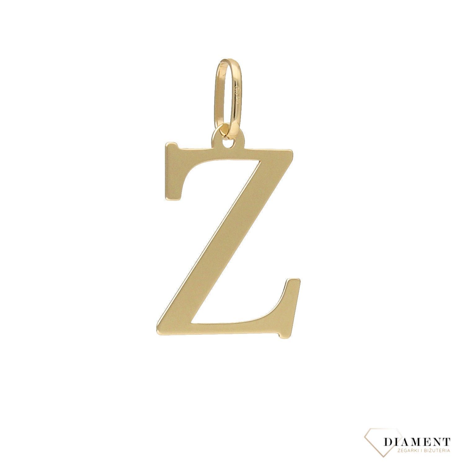 Precyzyjnie wykonana złota zawieszka od Sklepu Jubilerskiego Diament w kształcie litery Z.jpg